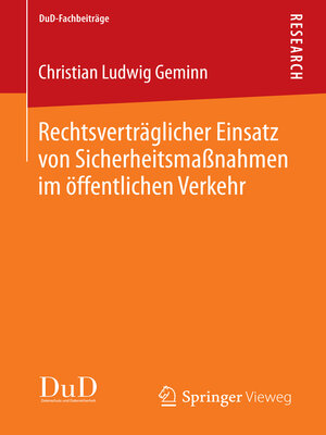 cover image of Rechtsverträglicher Einsatz von Sicherheitsmaßnahmen im öffentlichen Verkehr